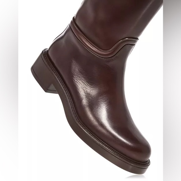 Stuart Weitzman Over-the-Knee Leather Boots in Dark Brown - Picture 4 of 4